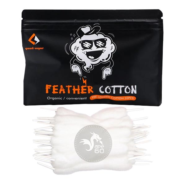 خرید پنبه ارگانیک گیک ویپ اسکوئرز GEEKVAPE SQUARES OF FEATHER