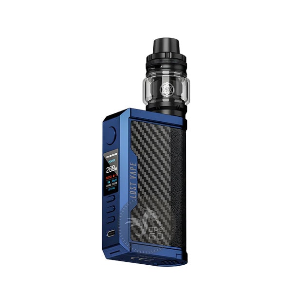 خرید ویپ سنتاروس کیو 200 لاست ویپ LOST VAPE CENTAURUS Q200 رنگ Sierra Blue/ Carbon Fiber