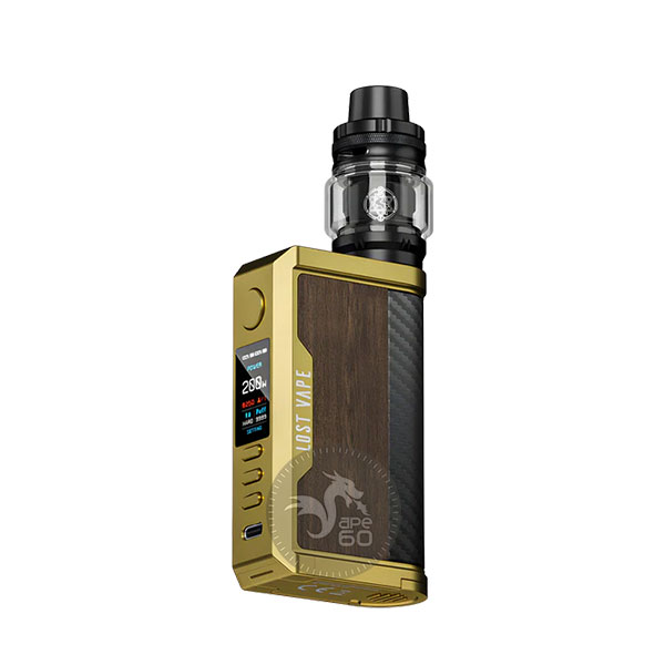 خرید ویپ سنتاروس کیو 200 لاست ویپ LOST VAPE CENTAURUS Q200 رنگ Gold/ Teak Wood