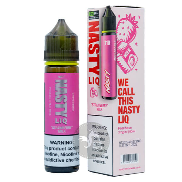 خرید جویس شیر توت فرنگی نستی (60 میل) NASTY LIQ STRAWBERRY MILK