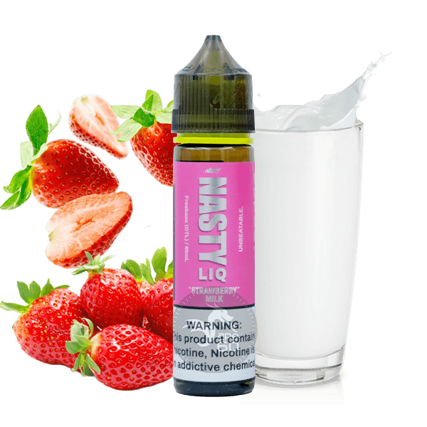 خرید جویس شیر توت فرنگی نستی (60 میل) NASTY LIQ STRAWBERRY MILK