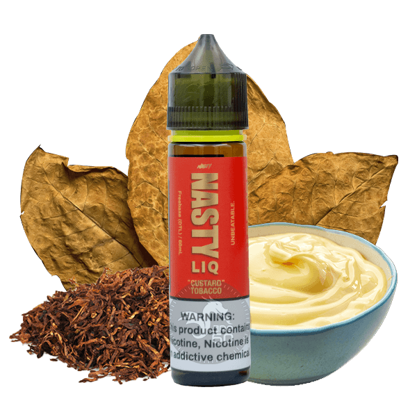 خرید جویس تنباکو کاستارد نستی (60 میل) NASTY LIQ CUSTARD TOBACCO