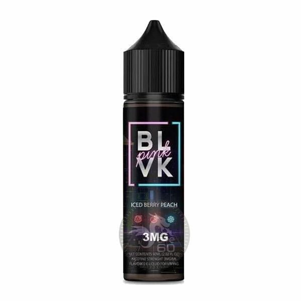 خرید جویس توت فرنگی هلو یخ بی ال وی کی (60میل) BLVK ICED BERRY PEACH–PINK SERIES