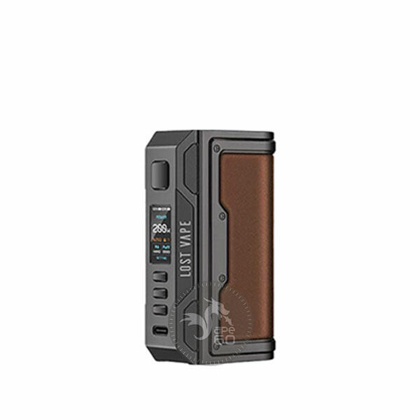 خرید ماد تلیما کوئست لاست ویپ LOST VAPE THELEMA QUEST 200W BOX MOD رنگ Gunmetal Calf Leather