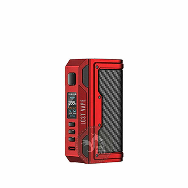 خرید ماد تلیما کوئست لاست ویپ LOST VAPE THELEMA QUEST 200W BOX MOD رنگ Matte Red Carbon Fiber